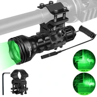 uniquefire upgraded 1903 xre green light led flashlight with remote pressure 3w tactical torch 3 modes zoomable hunting camping