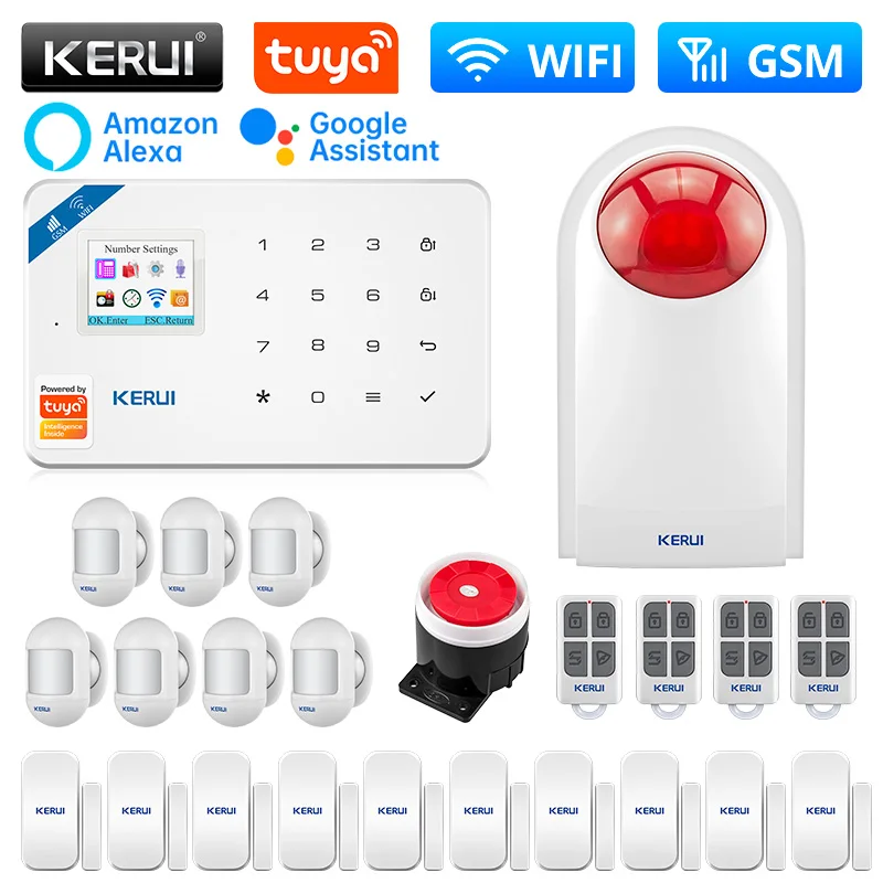 

KERUI W181 WIFI GSM Alarm Home Alarm System Tuya Smart Wireless Motion Detector Sensor Burglar Support Alexa&Google APP Control