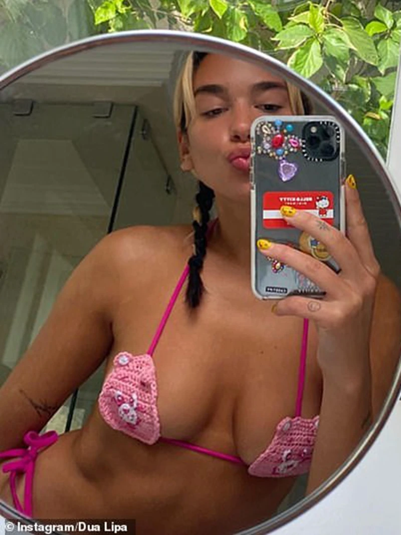 2024 розовые вязаные крючком медведи дизайн микро бикини купальник для женщин