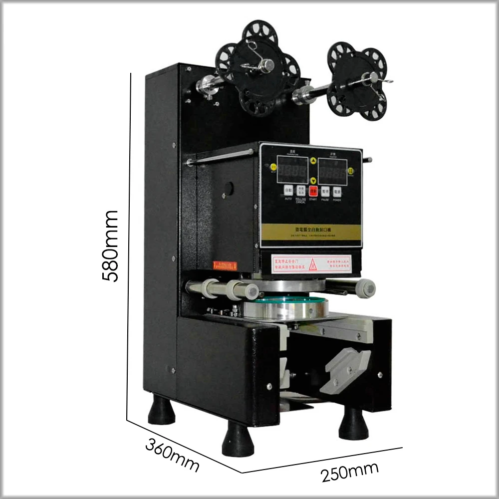 Cup Sealer Cup Sluitmachine Volledige Automatische Bubble Tea Machine Voor 9/9.5/8.8 Pp/Pe/Papier Melk Thee Cup Boba Thee Machine