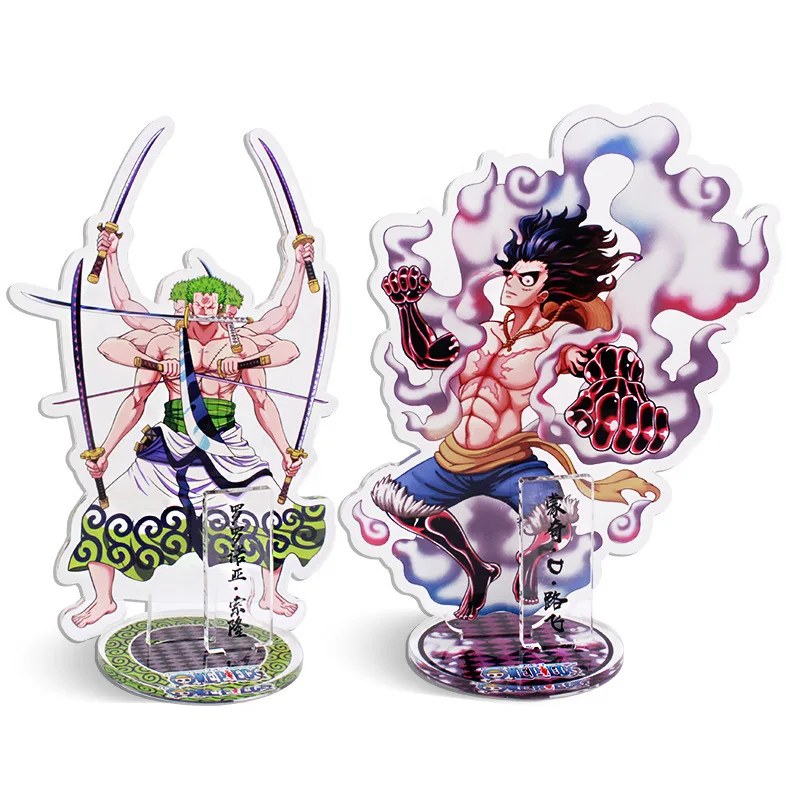 Аниме One Piece Luffy фигурка на акриловой подставке Monkey D. Фигурка Ronoa Zoro Ace модель