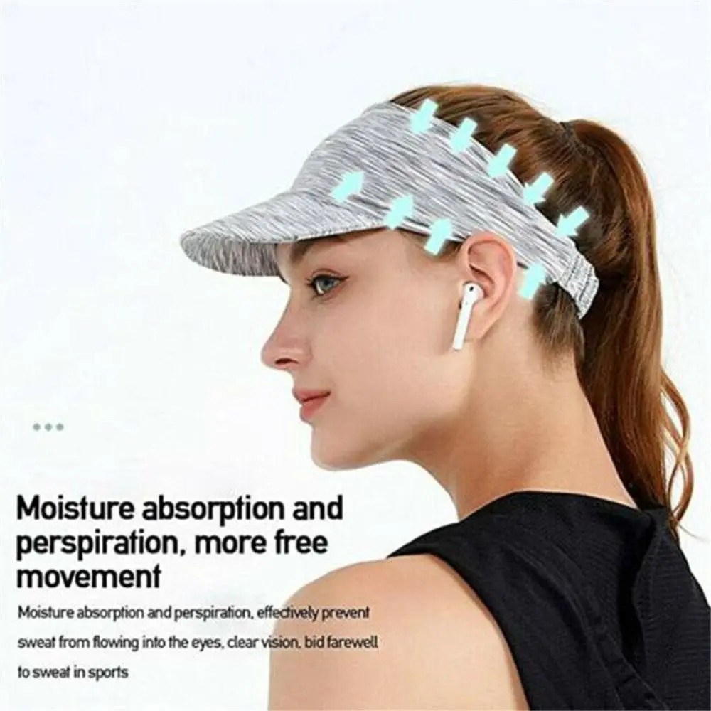 

Fashion Casual Tennis Golf Adjustable Beach Cap Sports Hat Sun Visor Sport Headband