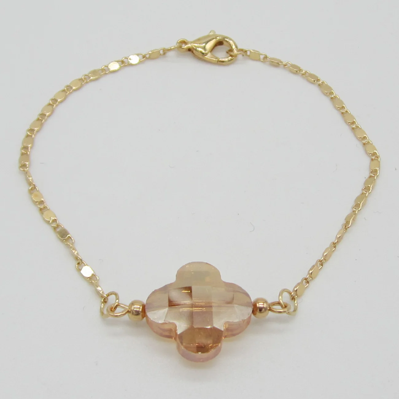 

Statement Crystal Clover Copper Chain Bracelet For Women And Men Fashion Jewelry Gift Accessories Wholesale