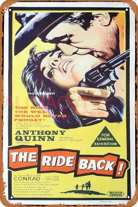 Оловянная вывеска Zuhhgii в стиле ретро THE RIDE BACK оригинальный постер фильма Daybill Anthony