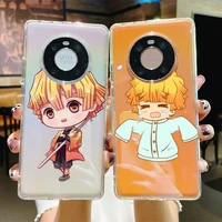 agatsuma zenitsu demon slayer phone case for samsung s20 ultra s30 for redmi 8 for xiaomi note10 for huawei y6 y5 cover