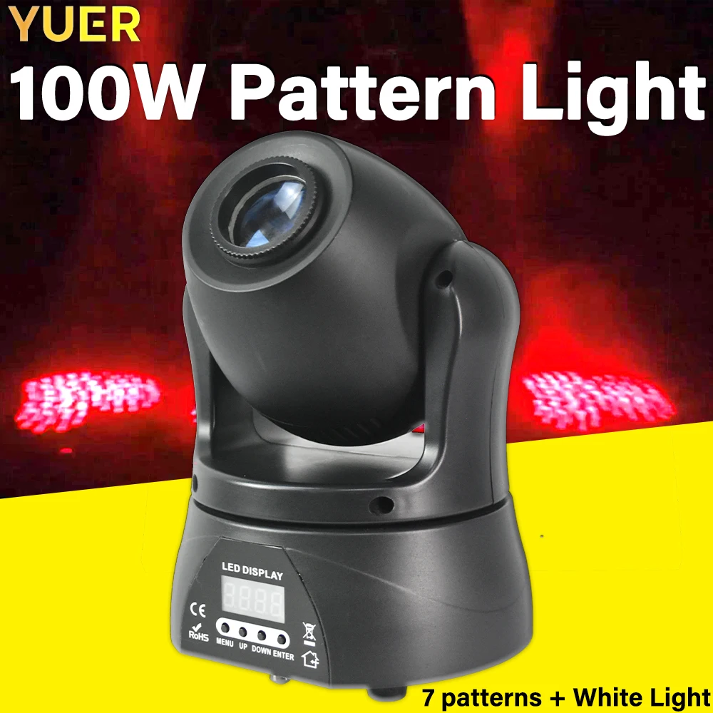 Новинка модель YUER 100 Вт с 7 моделями цветов 10/12 каналов DMX звуковая активация