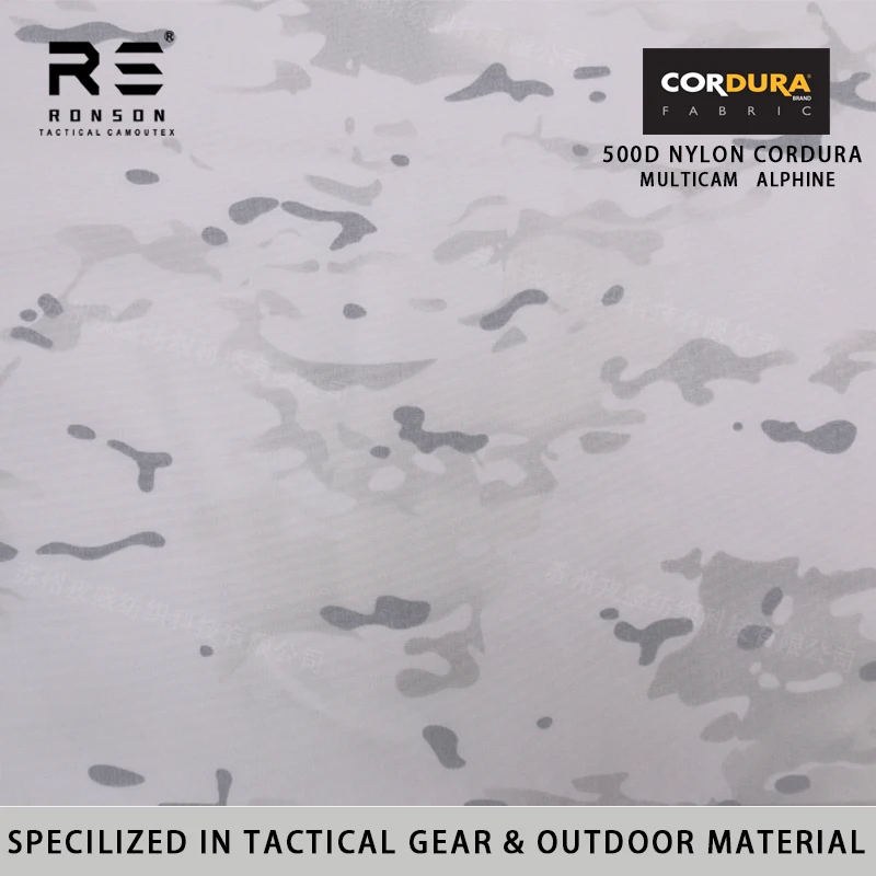 Фото Ткань нейлоновая Cordura 500D, камуфляж Snow CP, 100% тканая, водостойкая, с ПУ-покрытием, для тактического снаряжения, рюкзаков, военных ранцев, кемпинга №1