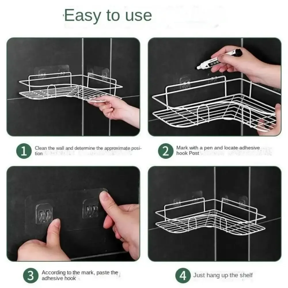 Неперфорированная полка для хранения в ванной комнате настенный органайзер