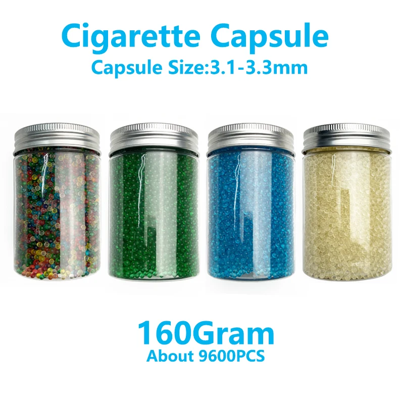 

160gram 9600pcs Cigarette Capsule Filter Pops Bead Burst mint balls For Tobacco Holder Smoke Accessories black Ice fruit flavor