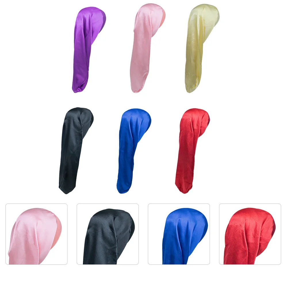 

6pcs Absorbent Hair Wrap Quick Dry Bath Satin Shower (Mixed Color)