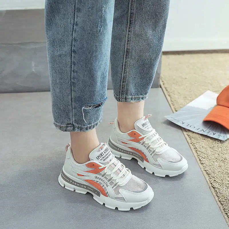 

Big Sizes Woman Sport Rubber Hard-Wearing Running Shoes Woman 2022 Footwear Platform Sports Shoes Boty Sneakers Sneakers Tennis