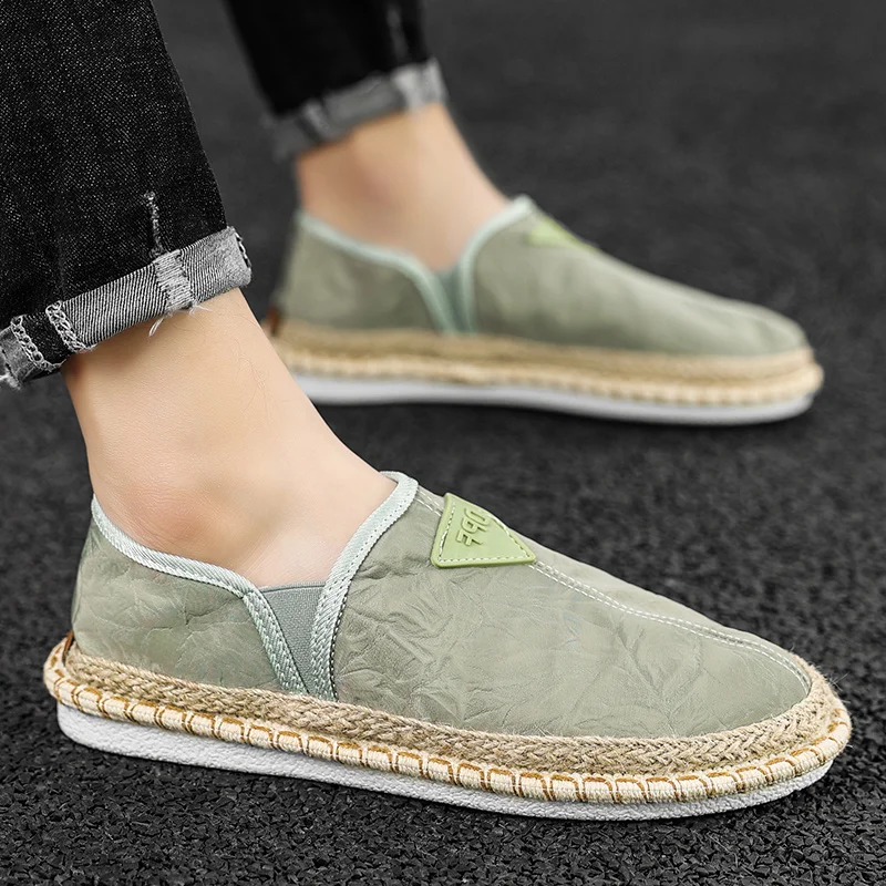 Мужские холщовые туфли эспадрильи летняя дышащая классическая мужская