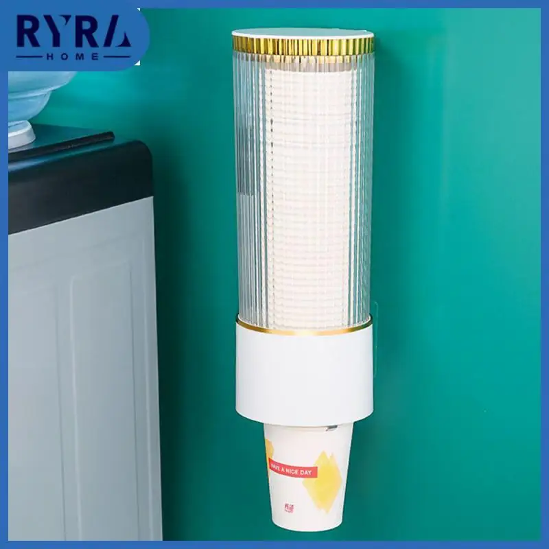 

Одноразовый держатель для бумажных стаканчиков, без гвоздей и сверления, Размер 10, 10, 28 см, коробка для хранения стаканчиков с водой, автомат...