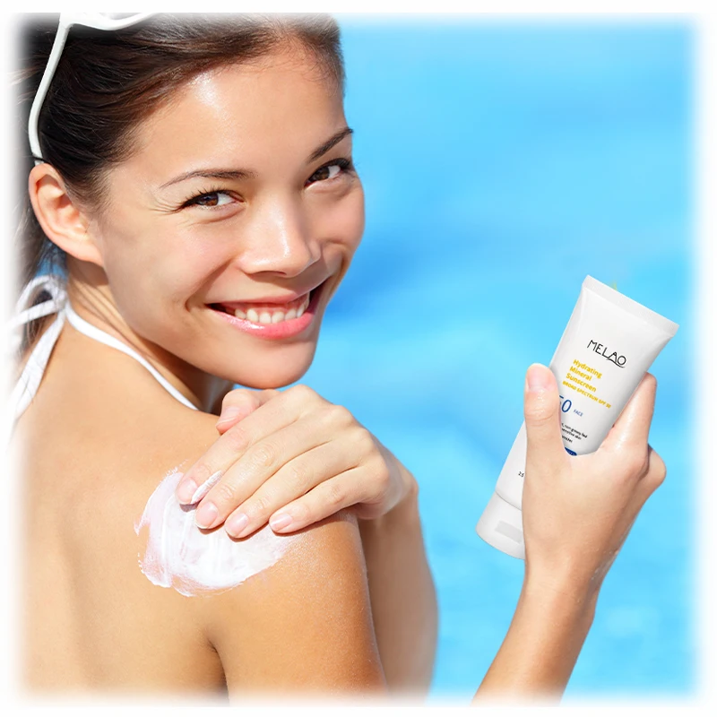 Отбеливающий антивозрастной увлажняющий крем для лица MELAO с SPF 50 лосьон без масла
