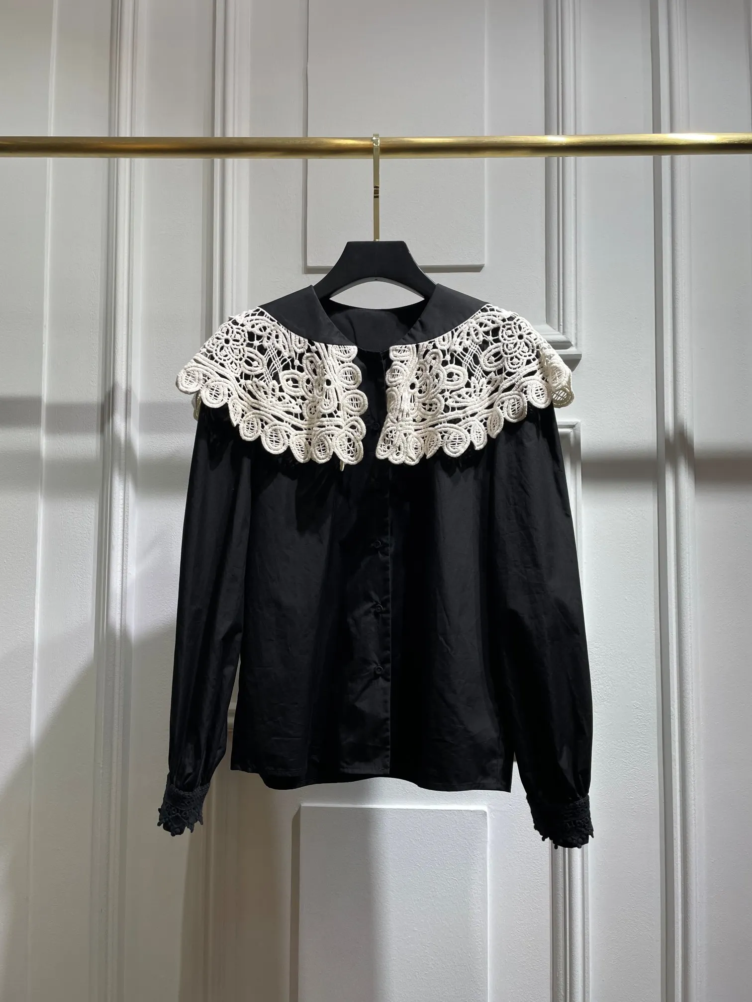

2022 new women fashion long sleeve sexy embroidered cotton shirt 0705