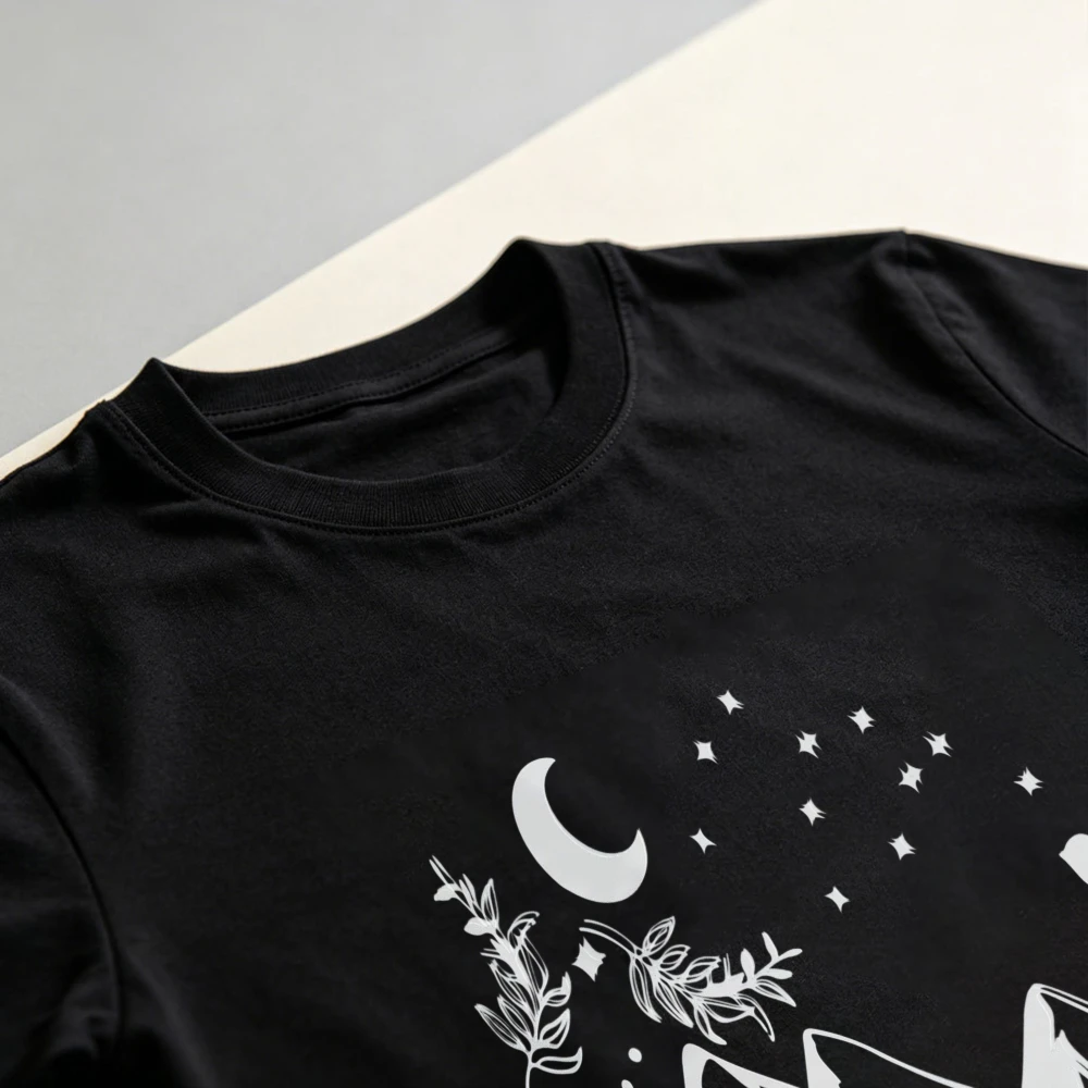Фото Футболка Mountain Moon Star Hiker с минималистичным графическим рисунком для мужчин, футболки с изображением природы и пейзажей, повседневные хлопковые топы для активного отдыха и путешествий №4