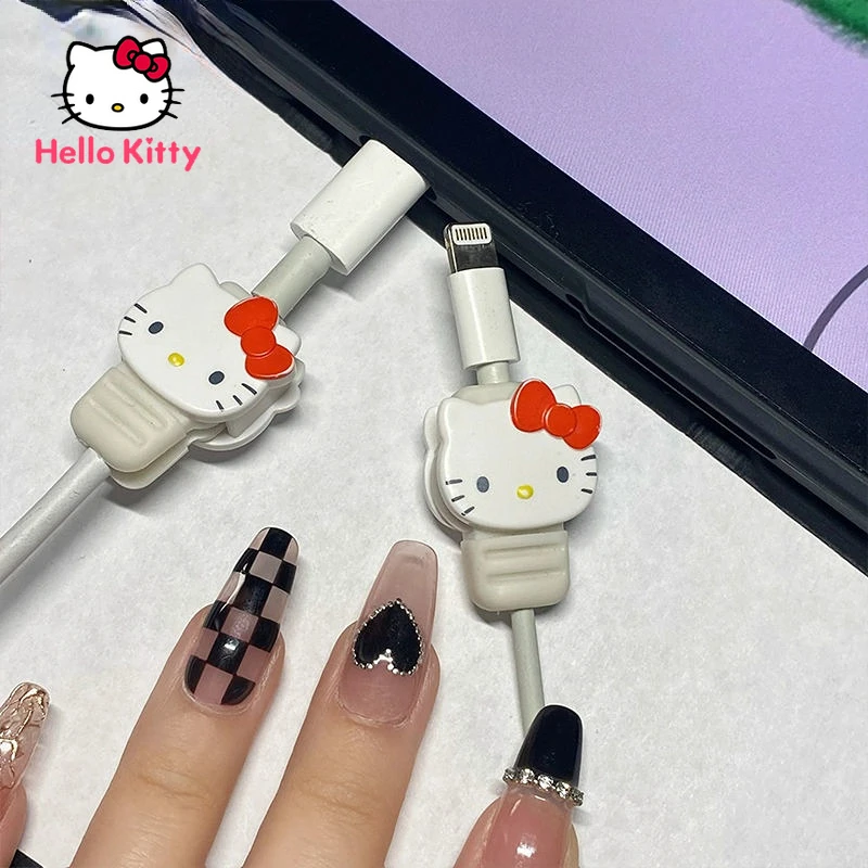 

Hello Kitty Apple Data Cable Protective Case Silicone Cute Charging Cable Anti-Break Protection Bite