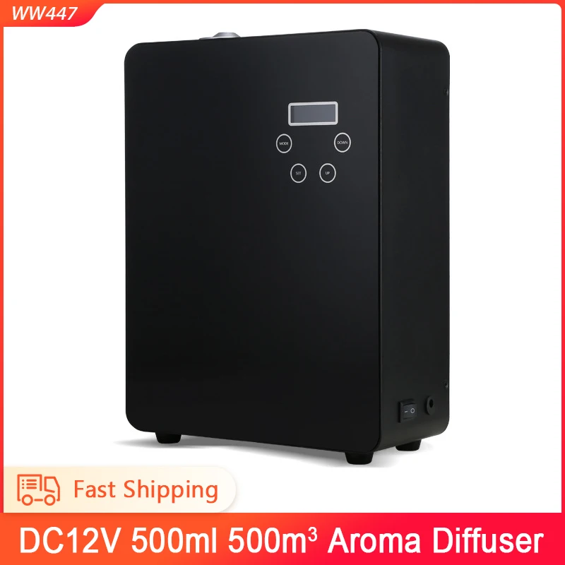 

500ml Fresh Wall-mounted Aroma diffuser Intelligent Atomizing Essential Oil Aiffuser Aluminum Alloy Hotel Aroma Diffuser 500m³