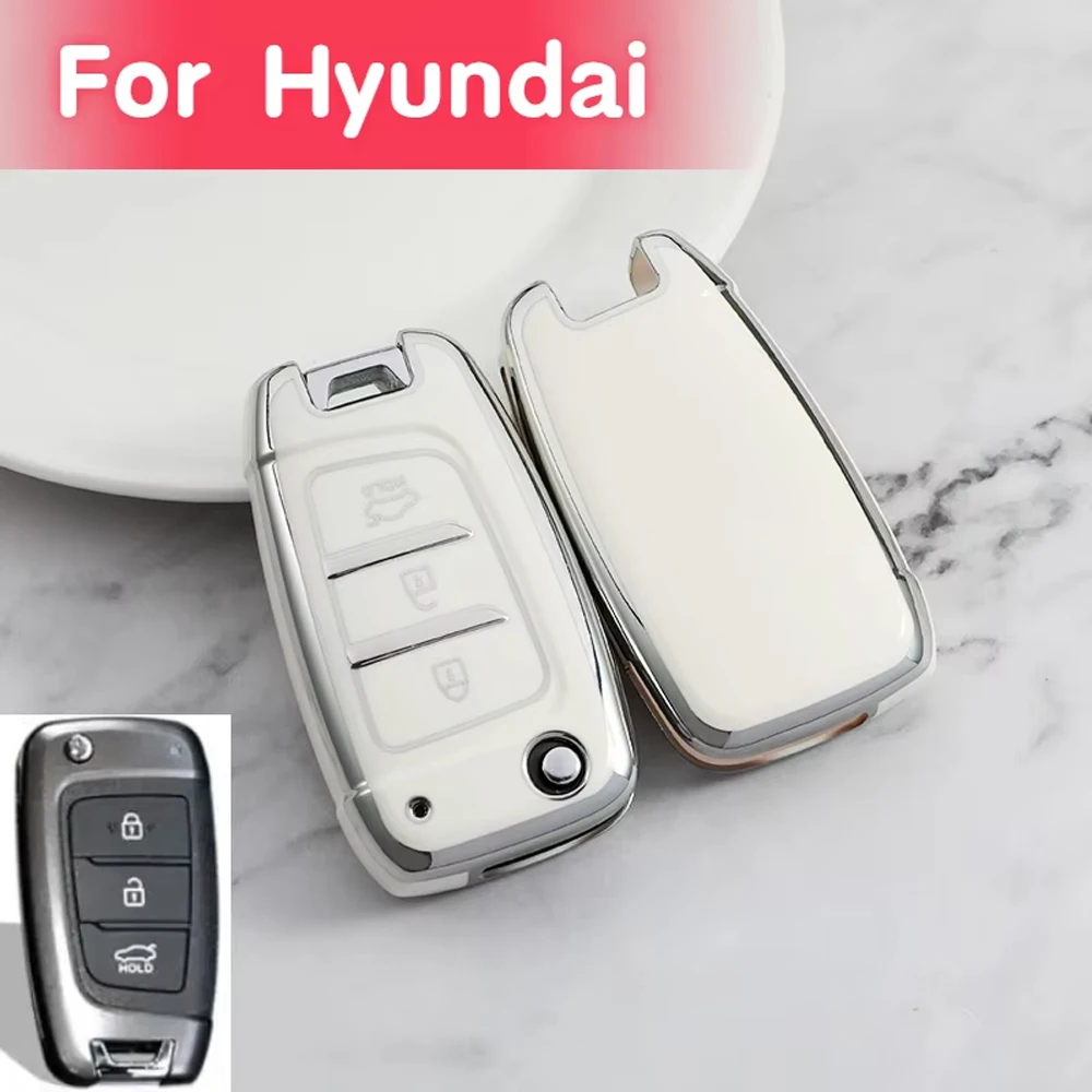 

ТПУ чехол для автомобильного складного ключа, чехол для Hyundai Tucson Kona Azera Solaris 2 Elantra i30 i35 i40, аксессуары