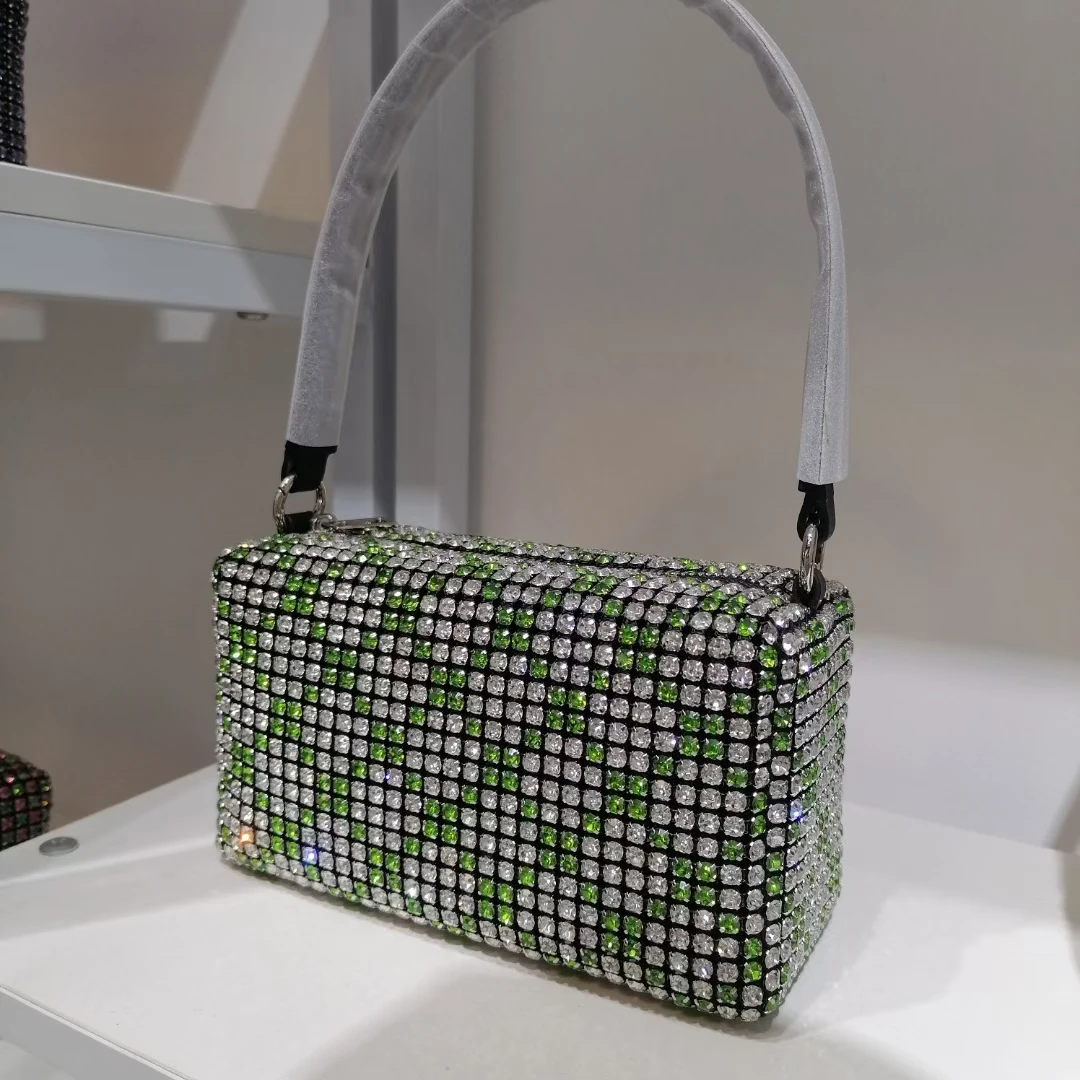 Women's Handbag Dinner Party Clutch Purse Luxury Crystal Shiny Rhinestone Diamond Evening Bag Bling Shoulder Messenger Chain Bag