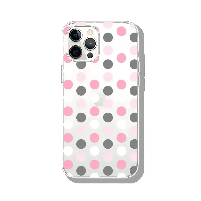 Цветной чехол для телефона в горошек Прозрачный Iphone Se 5 6 S 7 8 Plus Xr X Xs Max 11 12 13 Mini Pro |