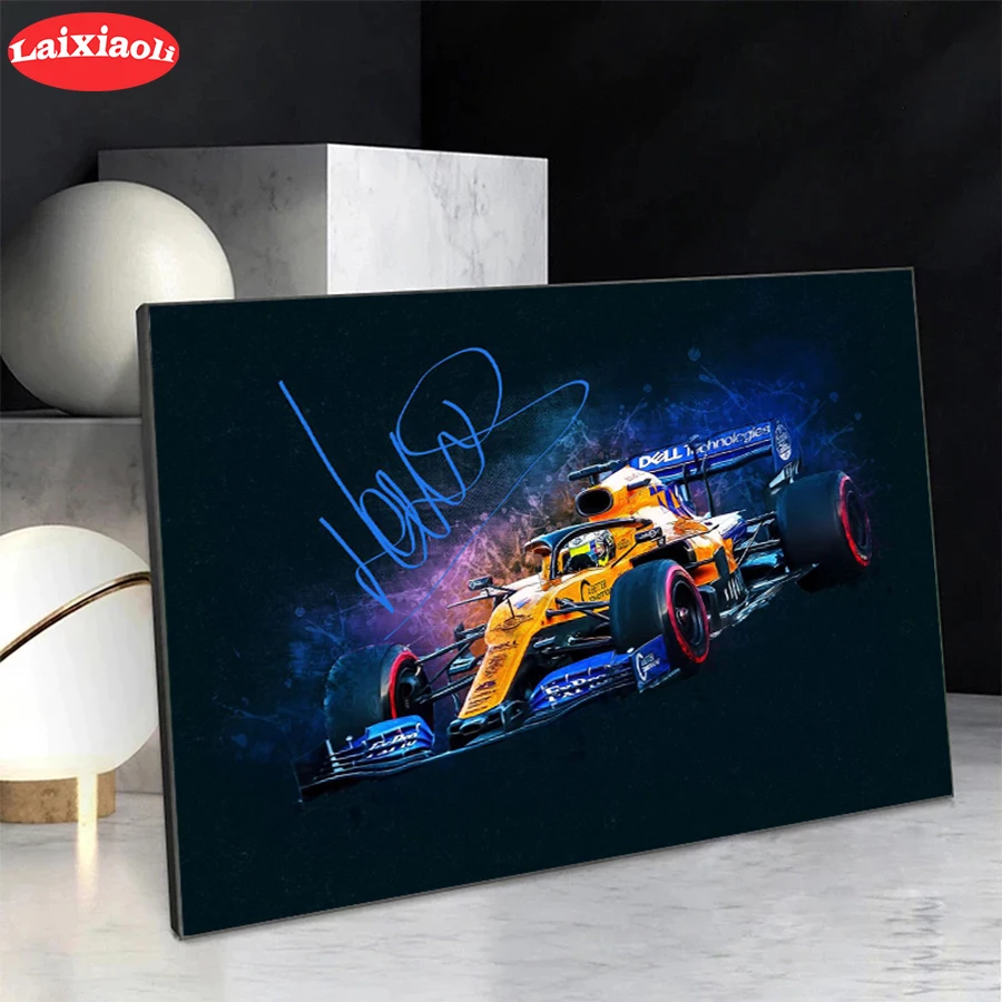 

Алмазная 5D Вышивка «сделай сам», абстрактное искусство F1, картина гоночного автомобиля, алмазная живопись, вышивка крестиком, мозаика, Ново...