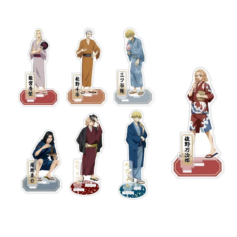 

15CM Cartoon Tokyo Revengers Anime Figures Manjiro Sano Cosplay Kimono Style Acrylic Stands Model Desk Decor Standing Sign Gifts