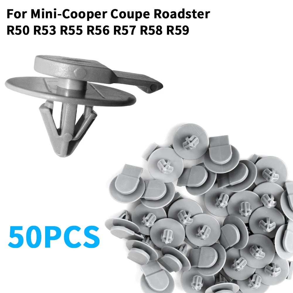 

50Pcs Car Exterior Fender Wheel Trim Arch Clips For Mini-Cooper Coupe Roadster R50 R53 R55 R56 R57 R58 R59 Auto Accessories