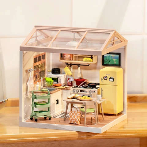 Пластиковый 3D-пазл Robotime Rolife серии Super Store, миниатюрный набор «сделай сам» для кукольного домика, наборы строительных блоков для подарков DW008, Прямая поставка