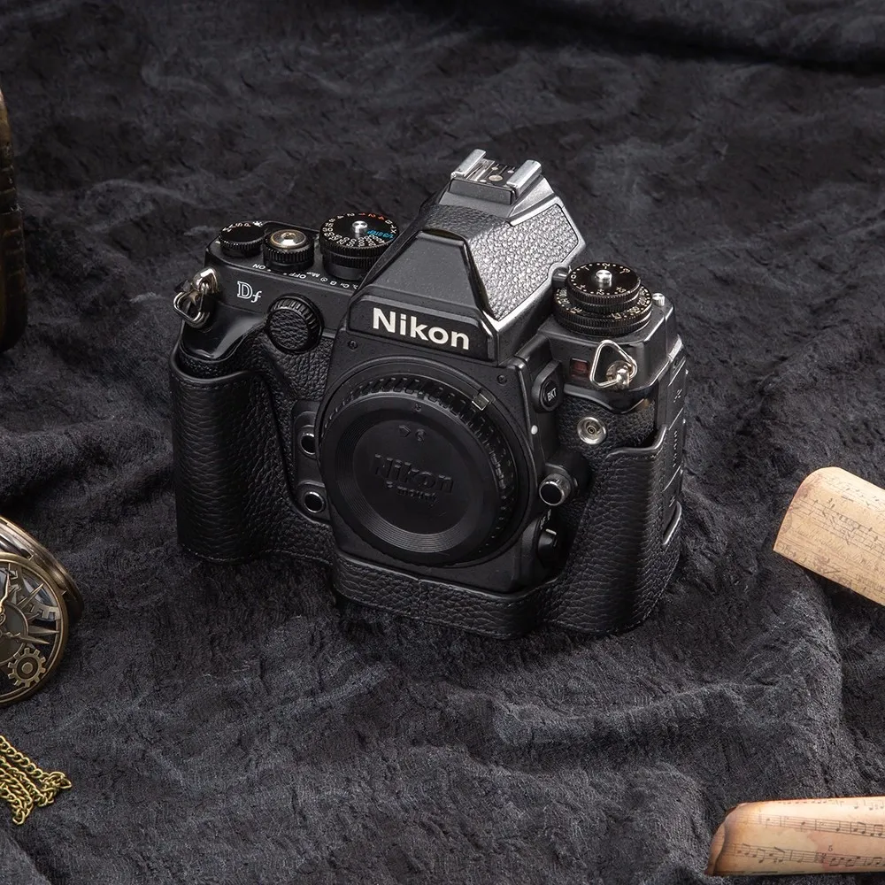 Фото Сумка из натуральной воловьей кожи для фотокамеры, чехол для корпуса, чехол для NIKON DF, чехол, ручка, базовые аксессуары №1