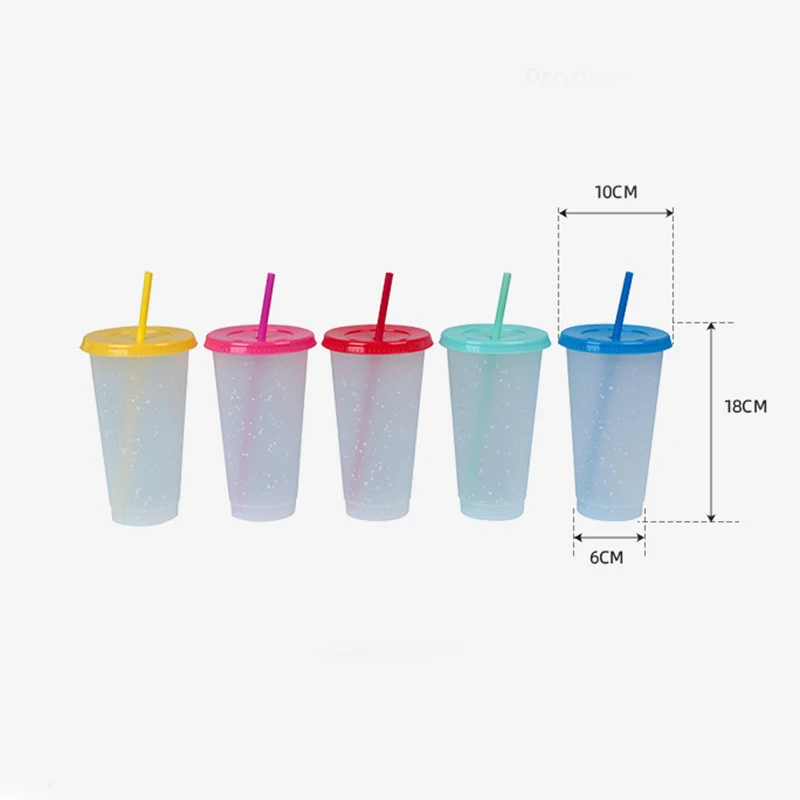 

Color Changing Tumbler with Lids and Straw Reusable for Cold/Hot Drink Pattern Cup for Adults Use Wide Applications Multipurpos