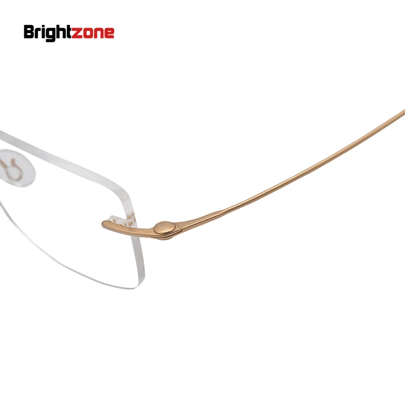 Brightzone прямоугольные очки без оправы из чистого титана оправа для очков