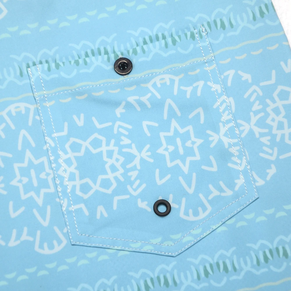 Мужские шорты для серфинга синие пляжные с цветочным принтом плавания