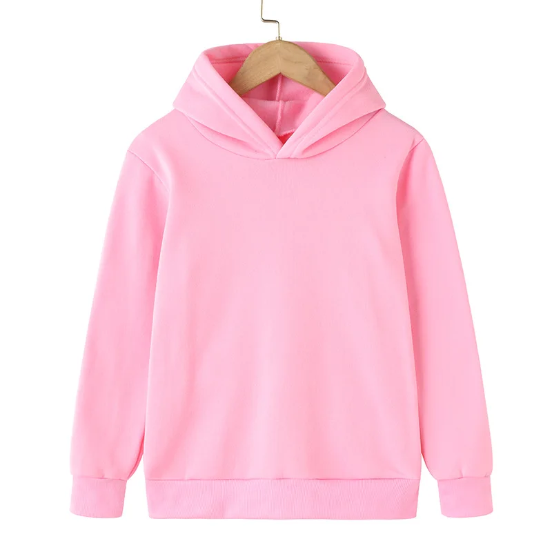 

Hoodies Sweatshirts Boys Girls Fashion Solid color Red Black Gray Pink Spring/Fall Hip Hop Hoody 110-160 kids Brand Casual Tops