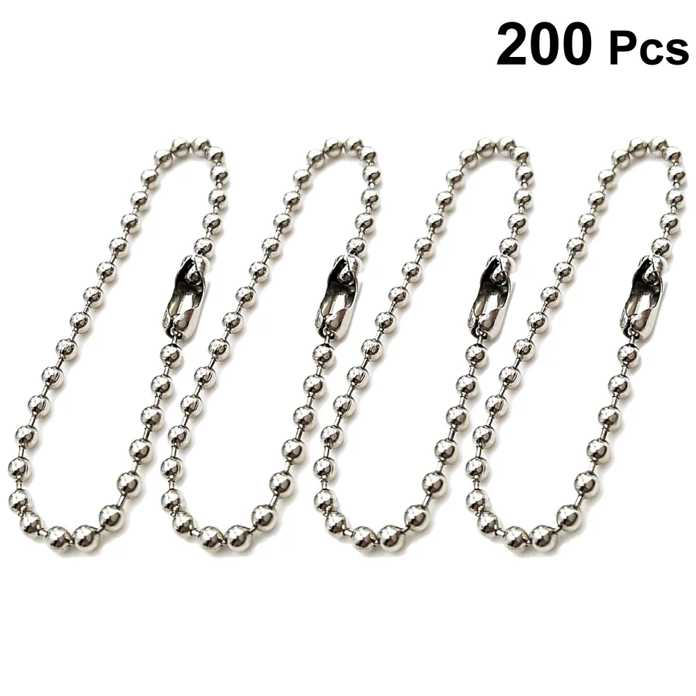 

Chain Bead Steelmetal Keychain Tag Adjustable Key Hanging Stainlessclasp Connector Diameter Connectors Matching Rings