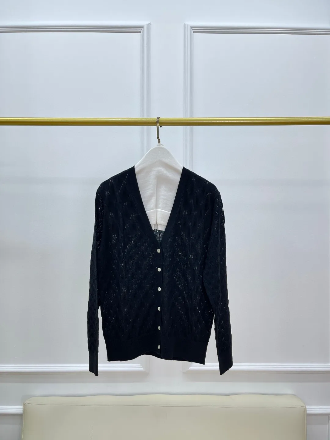 Женский кашемировый кардиган с длинным рукавом