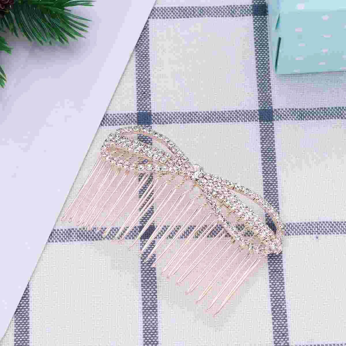 

1PC Hair Comb Decorative Rhinestone Alloy Bowknot Hair Comb Insert Comb Headpiece Headdress for