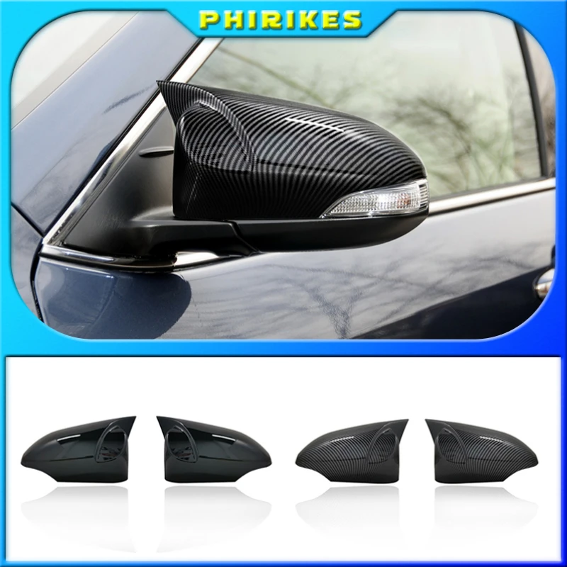 

Крышки для зеркала заднего вида черного/углеродного волокна, Сменные крышки для автомобильного зеркала заднего вида для Toyota Camry 2011-2017
