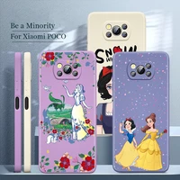 disney snow white for xiaomi poco m4 m3 m2 x3 f3 x3 c3 x2 nfc gt cc9 civi mix 3 4 pro liquid silicone tpu shell phone case