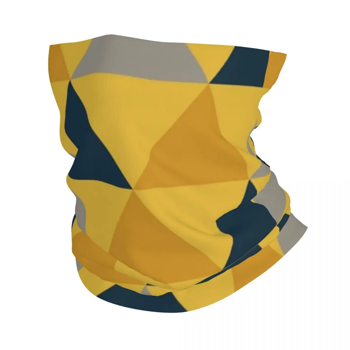 

Triangular Dark Mustard Yellow Minimalist Geometric Pattern Bandana Neck Cover Printed Mask Scarf Headwear Riding For Men Women