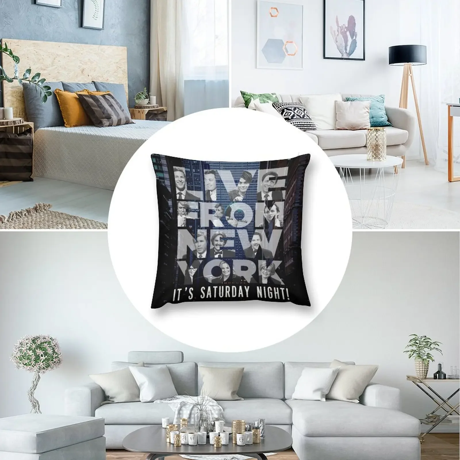 Live From New York Saturday Night Декоративная подушка Осенняя наволочка Рождественская