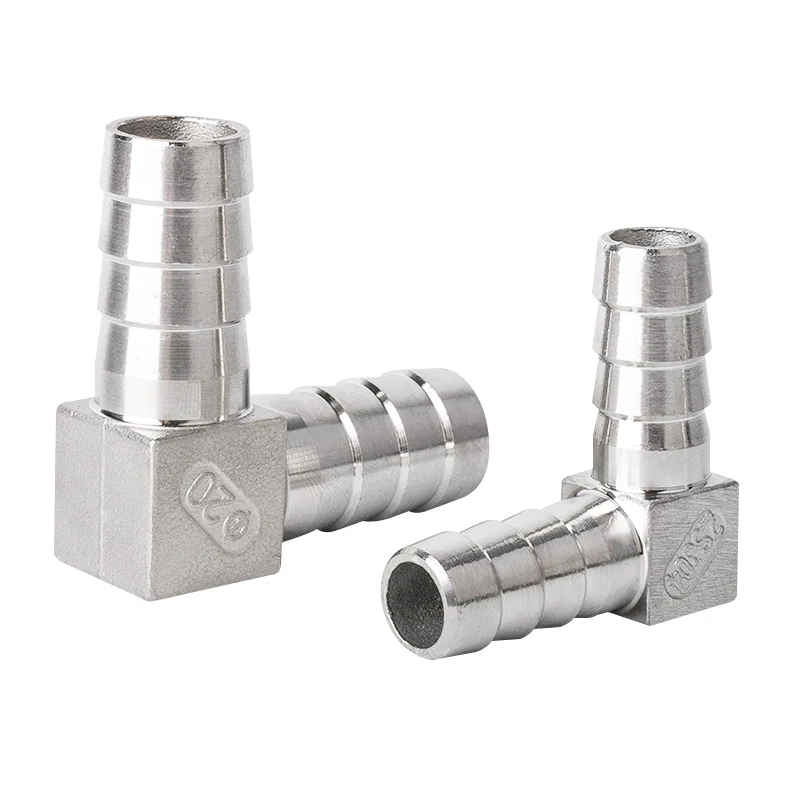 

8mm 10mm 12mm 15mm 20mm Hose Barb 304 Stainless Steel Elbow Pipe Fitting Coupler Connector Adapter For Fuel Gas Water