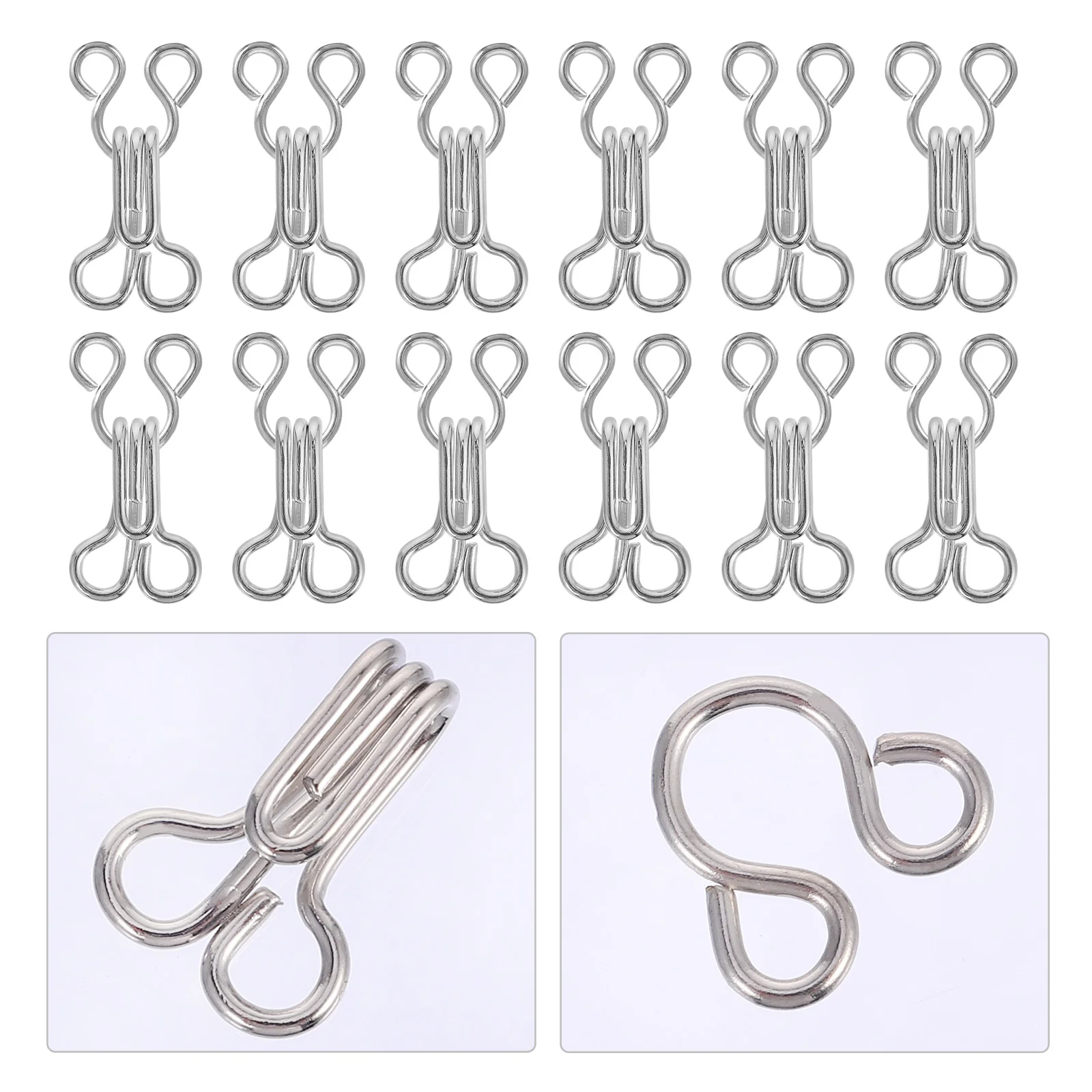 

Sewing Sweater Hook Hooksclosure Eye Skirt Invisible Coat Eyesbucklestrousers Button Buckle Metalclothingfasteners Clips