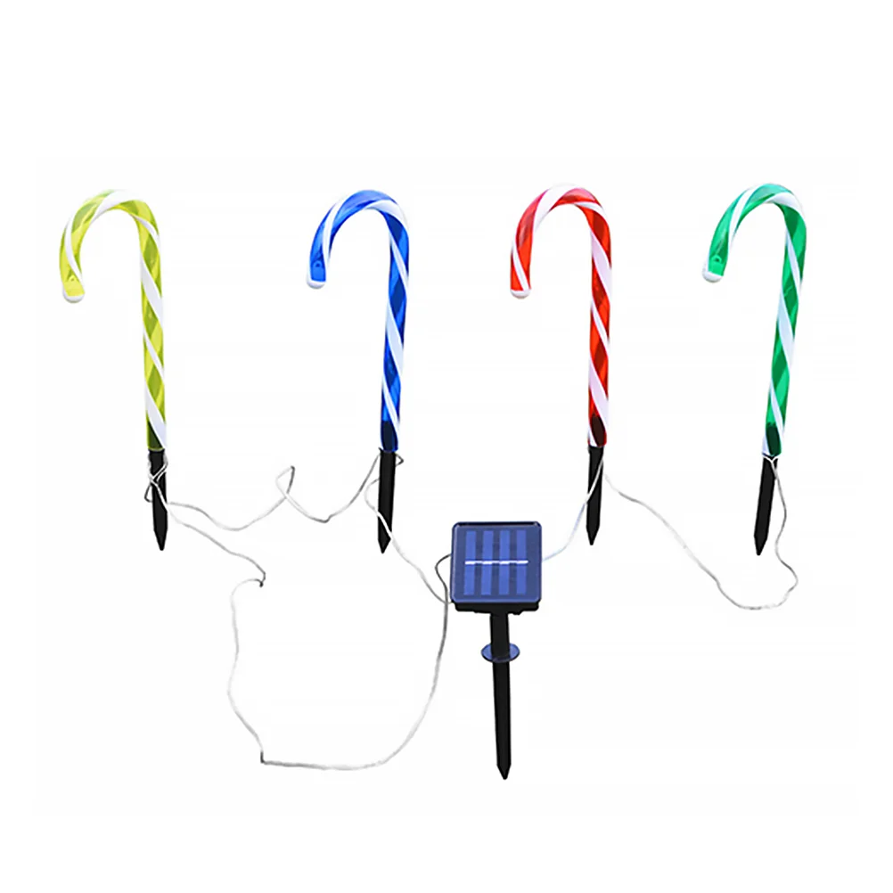 

Lights Lamp Candy Cane Outdoor Pathway Decorations Led Lawn Christmas Yard Walking Stick Marker Crutch Garden Ground Waterproof
