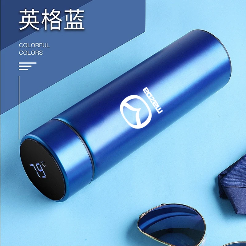

500ml Creative Smart Temperature Display Thermos Mug for Mazda 3 RX8 RX7 MX3 Axela 6 Atenza MX5 CX9 CX5 CX7 323 626