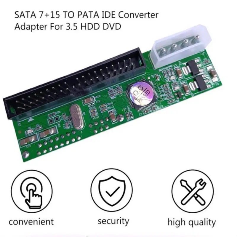 

Переходник SATA-Pata IDE Plug & Play 7 + 15 Pin 3,5/2,5 Sata HDD