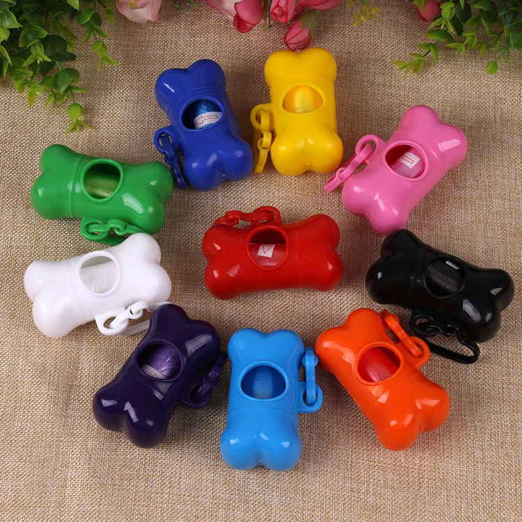 

1Pcs Bones Shaped Poop Bag Dispenser Pets Dog Waste Bag Holder Plastic Garbage Bag Dispenser Carrier Case Disposal Bag Dispenser
