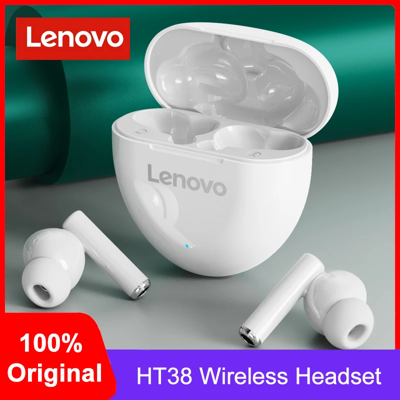

TWS-наушники Lenovo HT38 с поддержкой Bluetooth и микрофоном