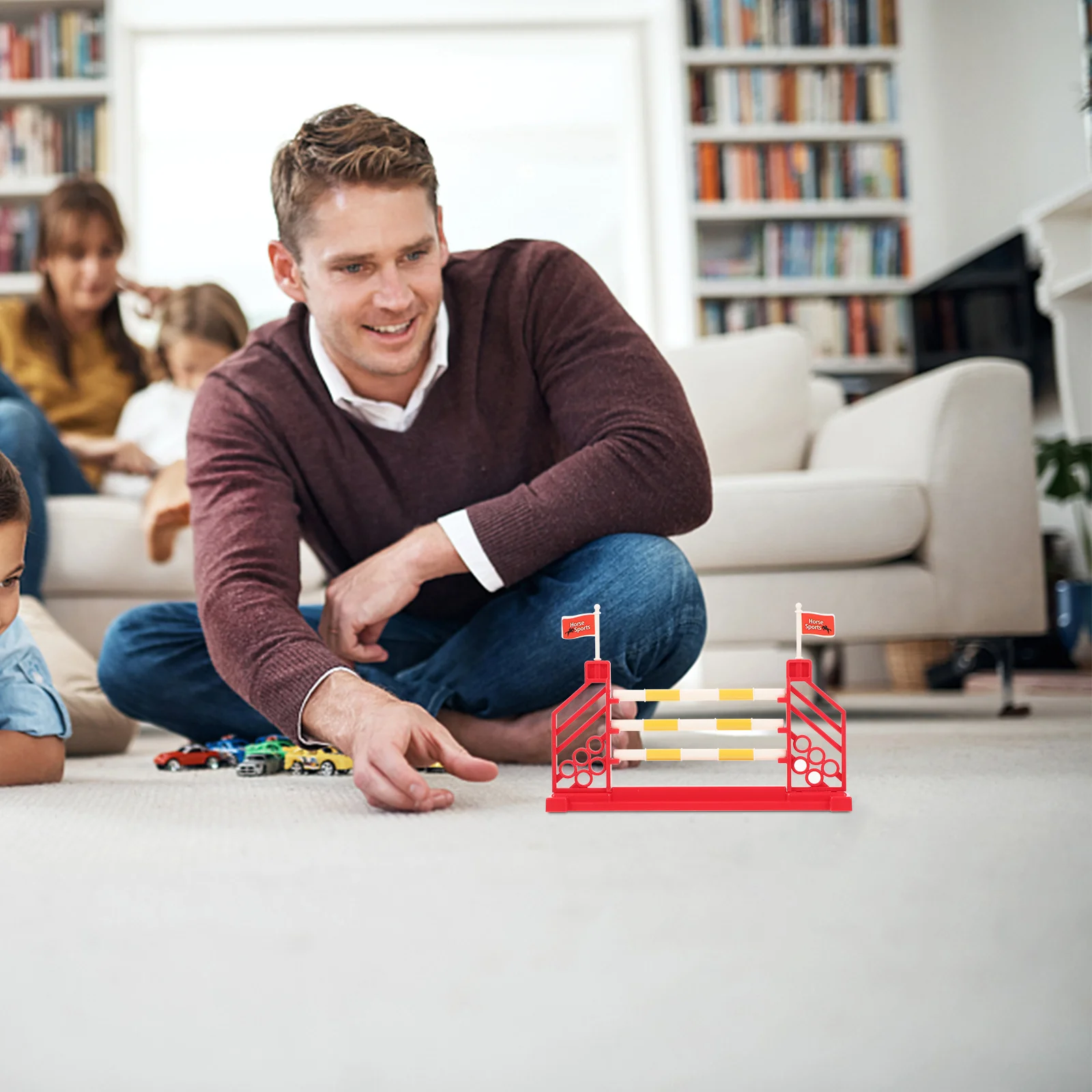 Забор для тренировки лошади игрушка с препятствиями коралльный миниатюрный