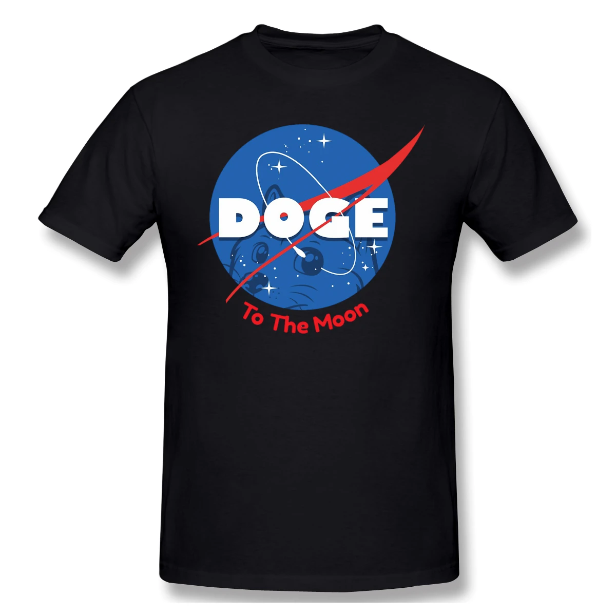 

Doge Space Mars хлопковая Футболка с принтом Dogecoin для фотографий